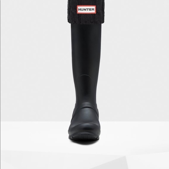 Hunter Six-Stitch Knit Boot Socks in Black - Picture 3 of 5